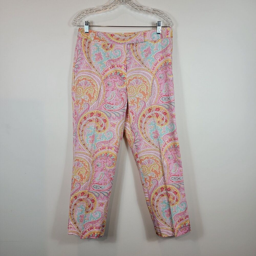 Bushwacker Women's Size 10 Paisley Print Capri Pants